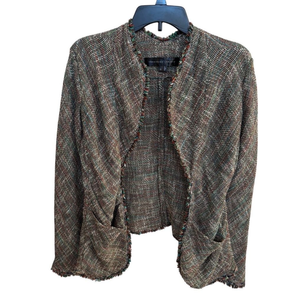 Theyskens' Theory Jhalo Multi-Color Tweed Jacket Sz 4